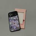 DEENAKIN for iPhone 17 Pro Max Case Cute,Aesthetic Floral Hard Shell,Compatible with Magsafe,Trendy Unique Cool Retro Western Coquette Protective Slim Phone Cover for Women Girls,Blooming Purple Lotus