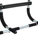 Iron Gym Pull-Up Bar - Total Upper Body Workout Bar for Doorway, Adjustable Width Locking, No Screws Portable Door Frame Horizontal Chin-up Bar, Fitness Exercise