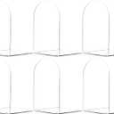 Adwikoso Book Ends for Shelves Clear Acrylic Bookends for Heavy Books Organizer Book Stopper to Hold Books for Home Office School and Desktop Decoration(Circular Arc) (6)