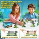 SMILESSKIDDO Dino Pull Back Cars - 6 Packs Dinosaur Cars, Dinosaur Toys, Finger Scooter, Mini T-Rex & Triceratops Toys, Stocking Stuffers for Kids Boys & Girls Age 3 4 5 6
