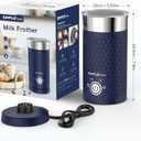 SIMPLETASTE Milk Frother, 4-in-1 Electric Milk Steamer, Automatic Warm and Cold Foam Maker and Milk Warmer for Latte, Cappuccinos, Macchiato