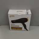 JINRI 2000W Hair Dryer with Negative Ion & Infrared - Black, 3 Heat & 2 Speed, Detachable Air Intake, Concentrator/Diffuser, Hanging Strap