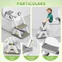 COOSEYA Frog Toilet Seat, Potty Training Toilet Seat for Toddler, Upgrade Potty Training 2 in 1 Toddler Toilet Seat for Boys Girls,Waterproof Soft Mat Non-slip Step Stool