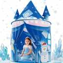 Skirfy Princess Play Tent, Frozen Toy for Girls, Ice Castle Kids Tent Indoor and Outdoor, Large Imaginative Playhouse for Toddler 3+,Christmas Birthday Thanksgiving Gift for Girls-64.2*41.3*41.3 inch