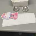 Valentines Day Cards for Kids School, Valentines Bubble Gum Machine Candy Cards DIY Exchange Gifts Set with Plastic Dome for Boys Girls School Party Supplies, 24 Pack, Not Included Candy (Pink)