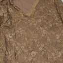 Saslax Women's Lace Bodysuit Sexy Deep V Neck Long Sleeve Body Suits Thong Slim Fit Double Lined Y2K Going Out Tops (XX-Large, Brown)