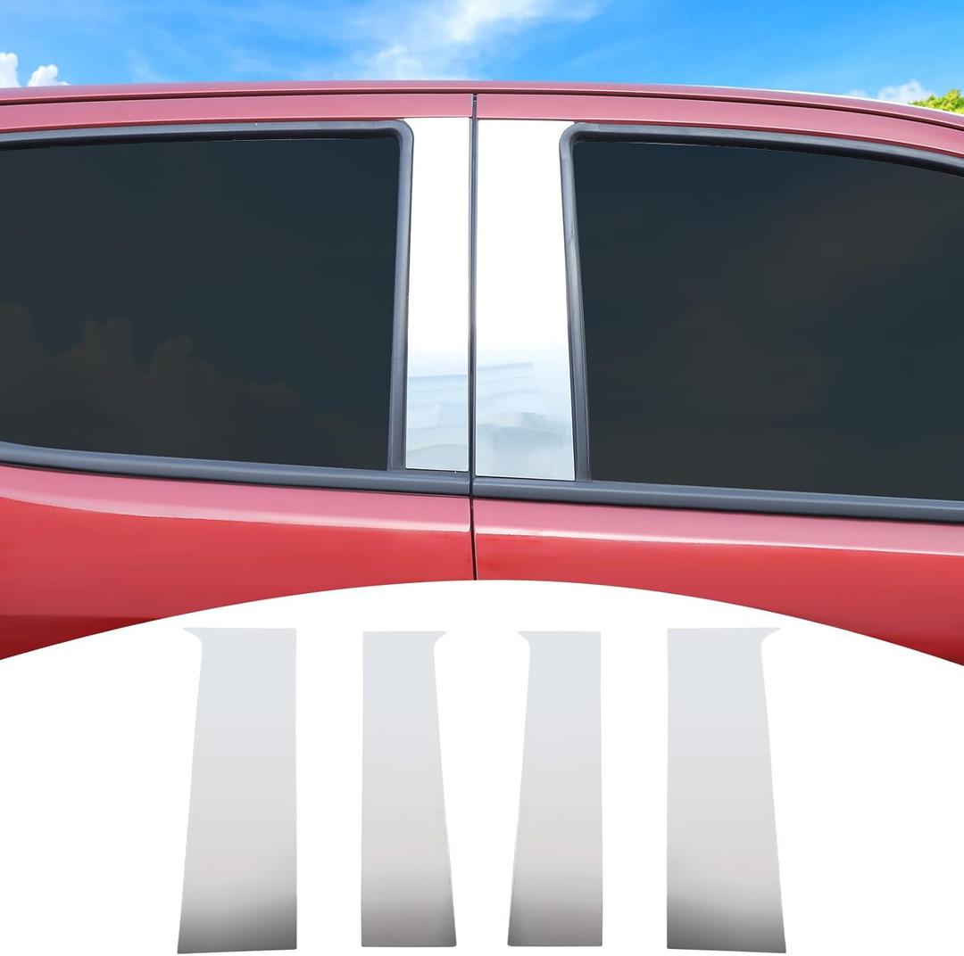 PDKLIN for Colorado Pillar Post Trim Panel Cover Fit for Chevy Colorado/GMC Canyon 2014-2022 Chrome Exterior Accessories 4pcs