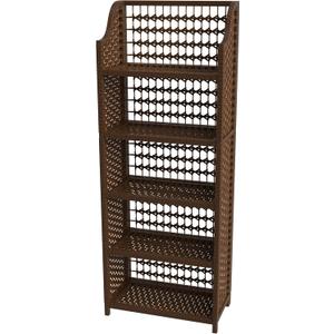 Red Lantern 53" Natural Fiber Shelving Unit - Mocha
