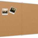 VIZ-PRO 60" x 36" Large Cork Bulletin Board, Foldable & Wall-Mounted Notice Pin Board with Silver Aluminum Frame, for School Home Office - 5' x 3' Corkboard