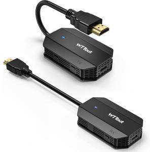 EPISTOLARY Wireless HDMI Transmitter and Receiver, HDMI Extender 165FT Long Range,Plug and Play, Support 2.4/5GHz for Streaming Video/Audio to TV/Monitor/Projector from PC/Camera/Laptop(Black)