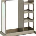 ECR4Kids Dress Up Center with Mirror, Costume Organizer, Grey Wash