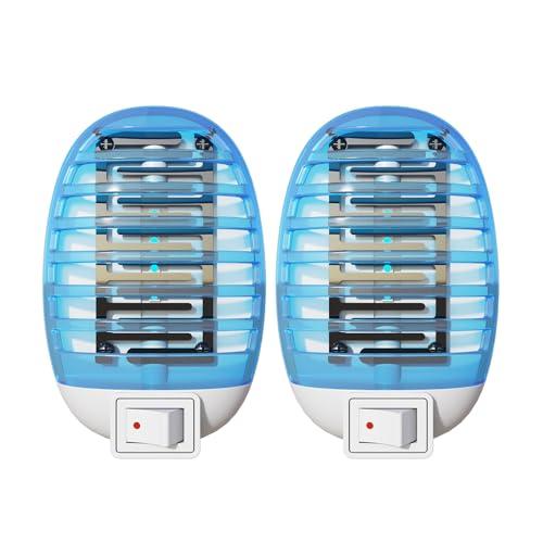 Bug Zappers Indoor, Flying Insect Trap Plug-in, Mosquitoes Killer, Fly Traps for Indoors, Mosquito Zapper Gnat Moth Catcher for Living Room, Home, Bedroom, Office, Patio, Kids & Pets - 2 Packs