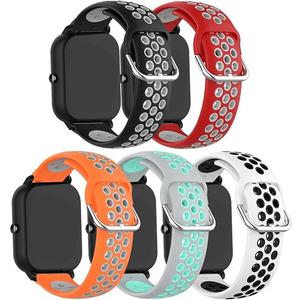 Compatible with SKG V9 PRO Bands Two-Toned Silicone Breathable Replacement Sport Strap Quick-Release Wristband for SKG V9 PRO Smart Watch for Women Men