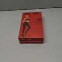 3 x HA WA Black Tights for Women, 2 Pairs Opaque Tights with Control Top Pantyhose (Black, XL)