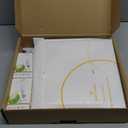 chiphy Floor Lamp, Dimmable 64" Tall Standing Lamp, 3 Levels Adjustable Brightness 12Wx2 LED Bulbs, Column Floor Light White Fabric Shade, Home Decor for Living Room, Bedroom, Kids Room (Dimmable/foot switch)