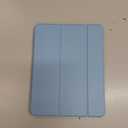 Ipad 10.9 Inch 2022 with Pencil Holder, Trifold Stand Protective Cover, Hard PC Clear Back, Auto Wake/Sleep, Haze Blue