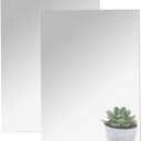 DARENYI 16"x12" Acrylic Mirror Sheet, Flexible Non Glass Body Mirror Tiles Large Self Adhesive Mirror Stickers for Bathroom Bedroom Home Wall Decor (2pcs)