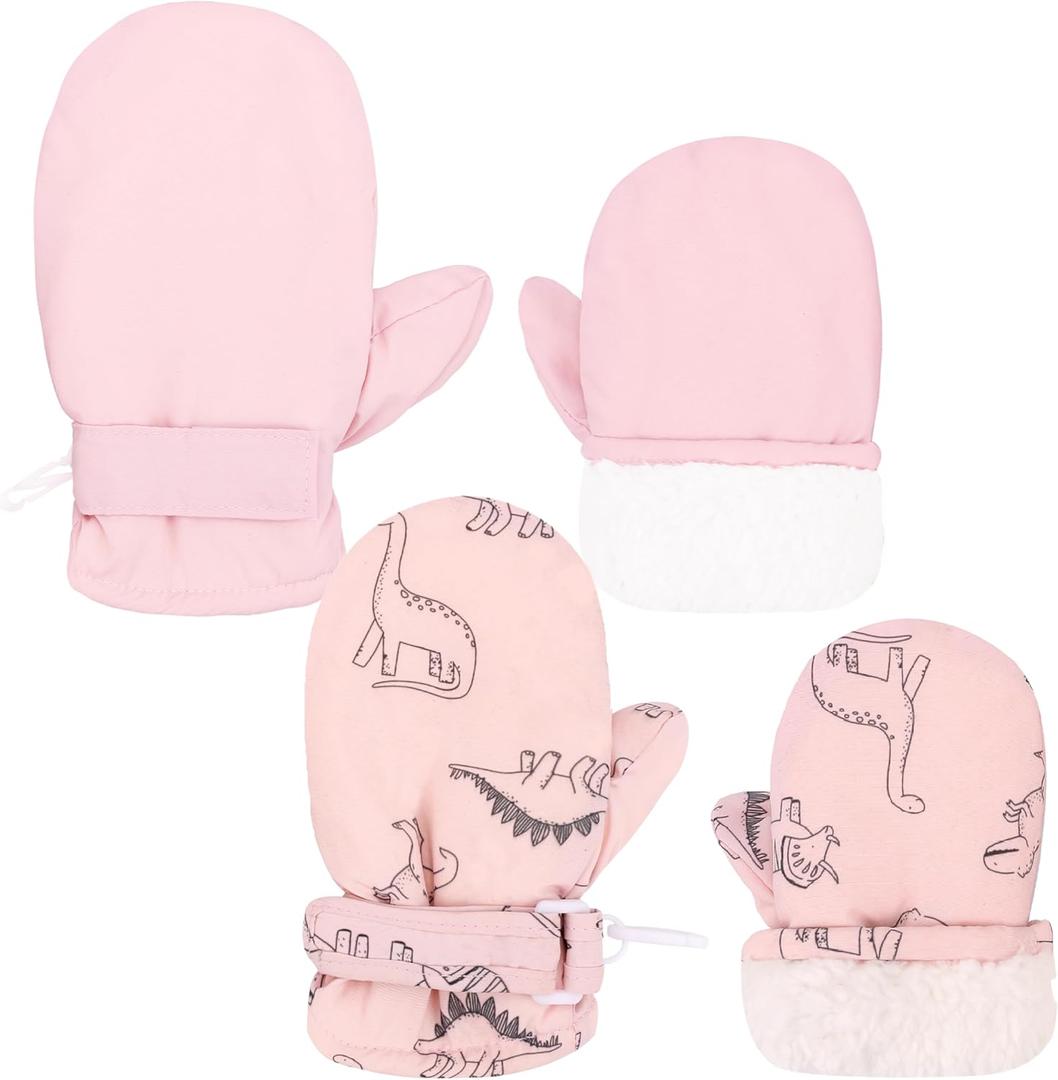 Sea Zaela Baby Toddler Winter Snow Gloves Waterproof Mittens Fleece Lined Infant Baby Boys Girls Winter Warm Gloves 0-4 T