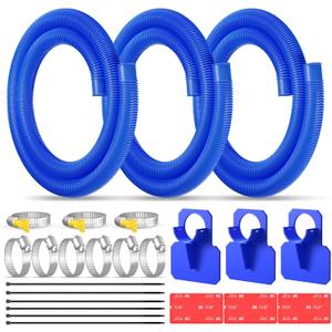 1.25" x 59" Pool Hoses Replacement for Above Ground Pools, 3 Pack Pool Pump Hose for Swimming Pool, Pool Filter Hose with Pool Pipe Holders & Accessory for Filter Pumps 330 GPH 530 GPH 1000 GPH