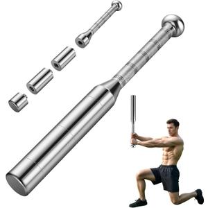 EAST MOUNT Adjustable Macebell Clubbell for Strength Training,6-in-1 Premium Steel Weighted Indian Clubbell for Full Body,Muscles, Shoulder/Grip/Forearm Training & Stretching