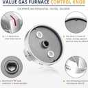 AMI PARTS DG94-03500A/Z Fit for Samsung Gas Stove Knob Replacement (5PCK) and DG94-03500U Gas Stove Knobs-Models NX60T8111SS NX60T8311SS NX60T8711SS for Samsung Oven Stove knobs