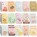 30 Packs Mini Notebooks Portable Pocket Notebook for Gifts and Office Back to School Classroom rewards College Ruled Pages (Cartoon)