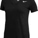 Nike Womens DRI-FIT Short Sleeve V-Neck (Medium)