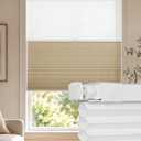 LazBlinds No Drill Cordless Day Night Cellular Shades, 30" W x 48" H, Beige