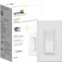 Leviton Decora Smart Switch, Wi-Fi 2nd Gen, Neutral Wire Required, Works with Matter, My Leviton, Alexa, Google Assistant, Apple Home/Siri & Wired or Wire-Free 3-Way, D215S-2RW, White