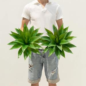 Artificial Agave Plants, Large UV Resistant Fake Agave Planters for Indoor and Outdoor Decorating Artificial Plants for Outdoors Fake Plants (2Pack, 18")