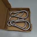 Marine Grade 5.5inch Marked Stainless Steel Carabiner Clips, Heavy Duty Spring Snap Hooks for Gym, and Outdoor Activities