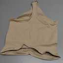 Fisoew Women's Strapless Shapewear Tummy Control Thong Bodysuit One Piece Tube Top Seamless Body Shaper (Beige, L)