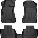 Husky Liners Weatherbeater Floor Mats | Fits 2016-2017 Subaru Crosstrek; 2012-2016 Subaru Impreza | Front & 2nd Row, 3-pc Black - 99801