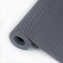 Hersvin Shelf Liners 16 in x 20 ft EVA Drawer Mats, Non-Adhesive Cupboard Pad, Kitchen Cabinet Lining Fridge Cushion (Gray Crossed Stripe, 40.7x610cm)