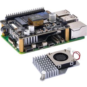 GeeekPi P31 M.2 NVME M-Key PoE+ HAT with Official Active Cooler for Raspberry Pi 5, Support M.2 NVMe SSD 2230 2242
