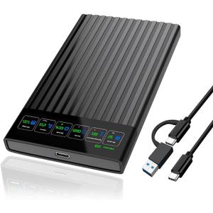 2.5'' 500GB Portable External Hard Drive with LCD Display HD Screen USB3.1/3.2 Type C HDD Storage for PC, Desktop, Laptop, Mac OS, Xbox One, PS4, PS5