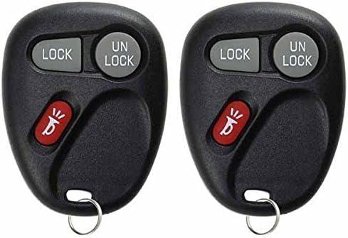 KeylessOption Key Fob Replacement for 1998 1999 2000 2001 2002 Chevrolet Chevy Silverado Suburban Tahoe GMC Yukon Sierra Oldsmobile Keyless Entry Remote Control, 3-Button 15732803-2 Pack (black)