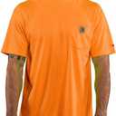 Carhartt Men's 100493 Force Color Enhanced Short Sleeve T-Shirt (XX-Large, Orange)
