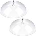 2 Pcs Squirrel Baffles Bird Feeder Rain Guard Bird Feeders Protective Cover Clear Round Protective Dome Rain Anti-Squirrel Protective Cover for Hanging Bird Feeders Outdoor Garden - 10''