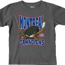 Blue 84 Montreal Canadiens NHL Officially Licensed Youth T-Shirt Ringspun Hockey Bite, Large Black