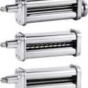 Pasta Maker Attachments Set for all KitchenAid Stand Mixer, including Pasta Sheet Roller, Spaghetti Cutter, Fettuccine Cutter by Nevku