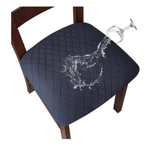Genina Waterproof Seat Covers for Dining Room Chairs Covers Dining Chair Cover Kitchen Chair Covers (Navy Blue, 4 Pcs)