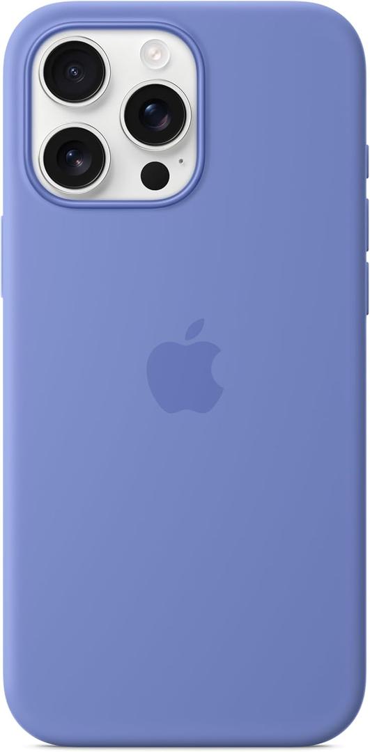 Apple iPhone 16 Pro Max Silicone Case with MagSafe and Camera Control: Lightweight Phone Case, Wireless Charging Compatible, Smooth Matte Finish; Periwinkle