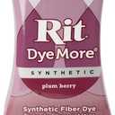 Rit DyeMore Single Bottle 7 Oz. Synthetic Liquid Fiber Dye for Clothing, Dcor, and Crafts  Plum Berry