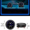 Water Temperature Gauge with 1/8NPT Sensor & Bracket 150C Digital LED Display Water Coolant Temperature Gauge for Cars Trucks Ships Vehicle Automotive Boat Marine 2/52mm (Blue)