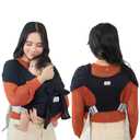 BabbleRoo Baby Wraps Carrier - Baby Essentials Baby Sling Carrier, Secure & Comfortable, Breathable, Easy-to-use, Adjustable XS to XL, Promoting Parent-Child Bonding, Black