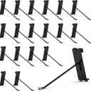 HUHOLE 50 Pack Gridwall Hooks 6 Inch Black Metal Display Hangers for Wire Grid Panel Heavy Duty Retail Store Fixtures, Garage Organizer, Craft Fair & Jewelry Rack (20lbs Capacity)