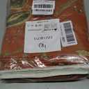 Burnt Orange Boho Curtains Blackout 84 Inch Long, Terracotta Floral Patterned Bohemian Curtain, Retro Vintage Drapes for Living Room Bedroom 2 Panels