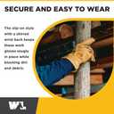 Wells Lamont Leather Work Gloves for Men Grain Cowhide, Reinforced Palm Ideal for Construction, Farming, Ranching Ergonomic Fit, Keystone Thumb, Elasticized Wrist Saddletan, Medium (1129M)