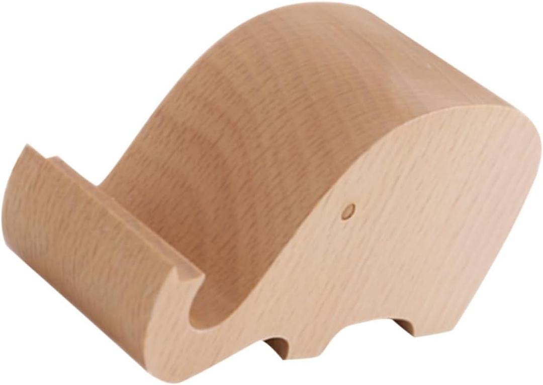 Veemoon Wooden Elephant Shape Phone Stand Holder Ergonomic Design for Comfortable Viewing